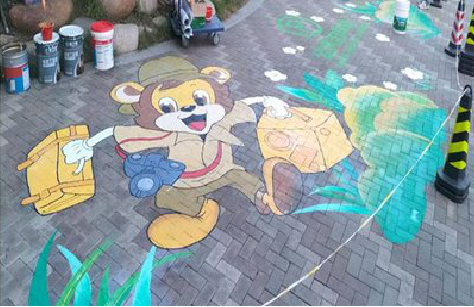 宿迁夏季画地面彩绘会遇到的问题