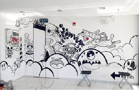 宿迁手绘墙并非传统涂鸦。